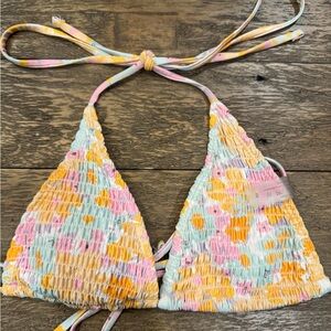 SHEIN Pastel Floral Bikini Top